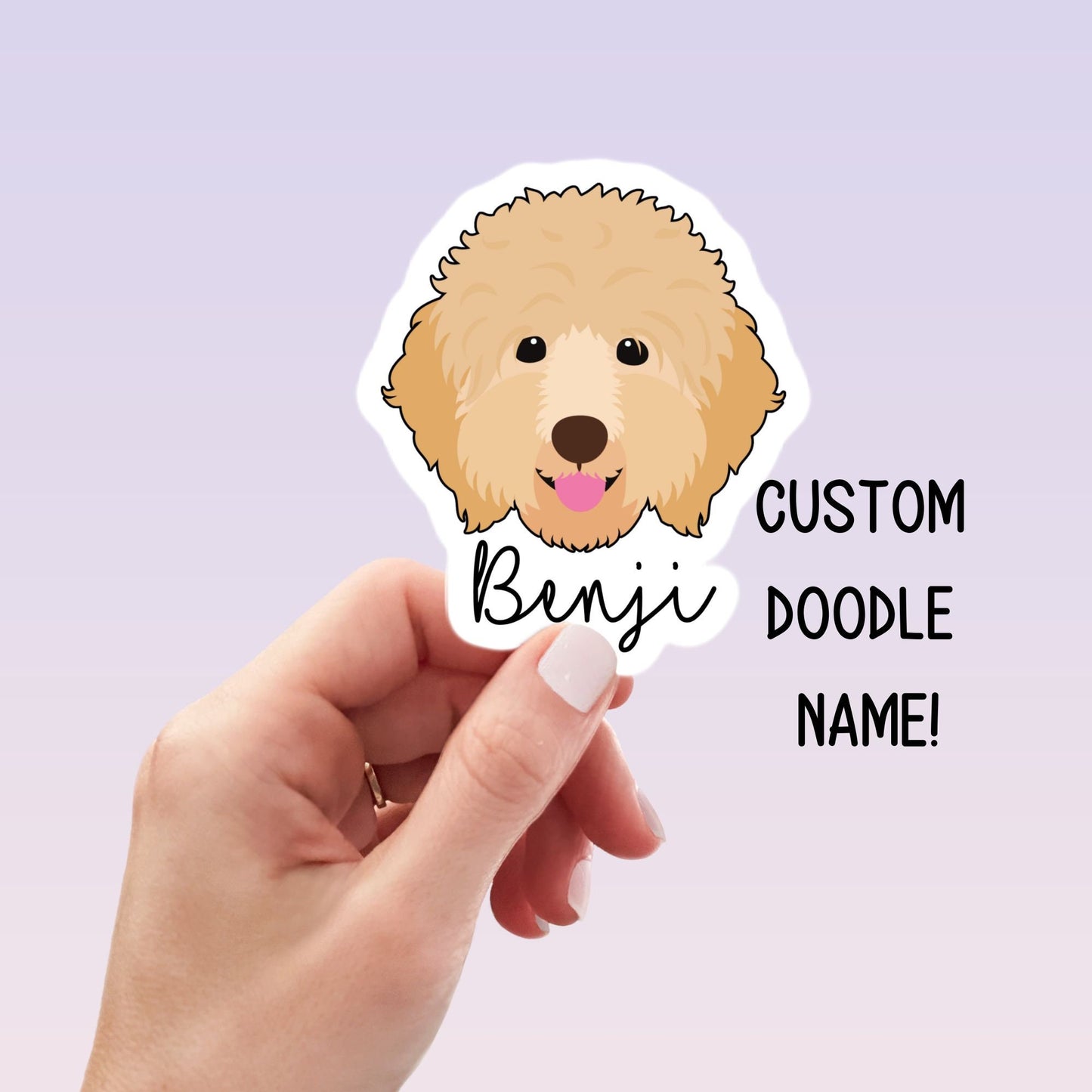 Golden Doodle Sticker Pet name sticker Doodle sticker Goldendoodle Sticker Custom pet sticker Dog food sticker Doodle mom dog gift magnet