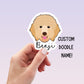 Golden Doodle Sticker Pet name sticker Doodle sticker Goldendoodle Sticker Custom pet sticker Dog food sticker Doodle mom dog gift magnet