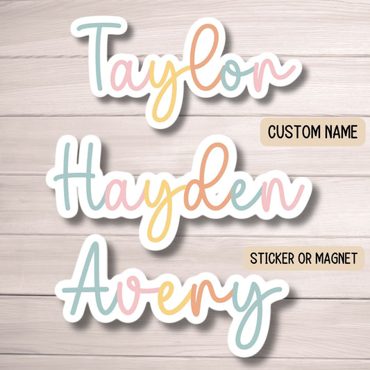 Water bottle name sticker Tumbler cup name sticker Retro font name Name sticker Personalized name  Daisy name Kids name sticker gift custom