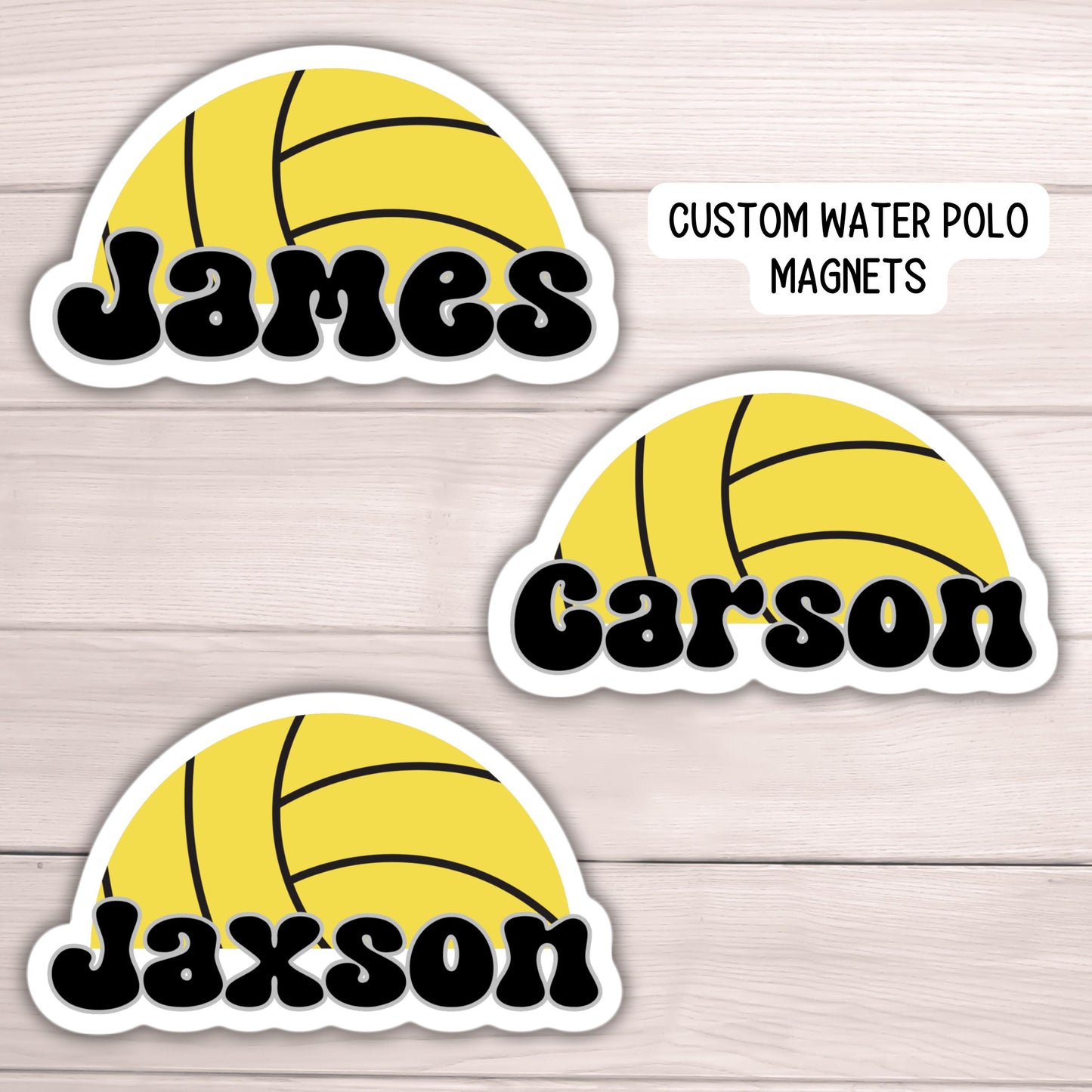 Water polo custom name magnet water polo ball team name personalized water polo swim team name locker school team locker decoration gift