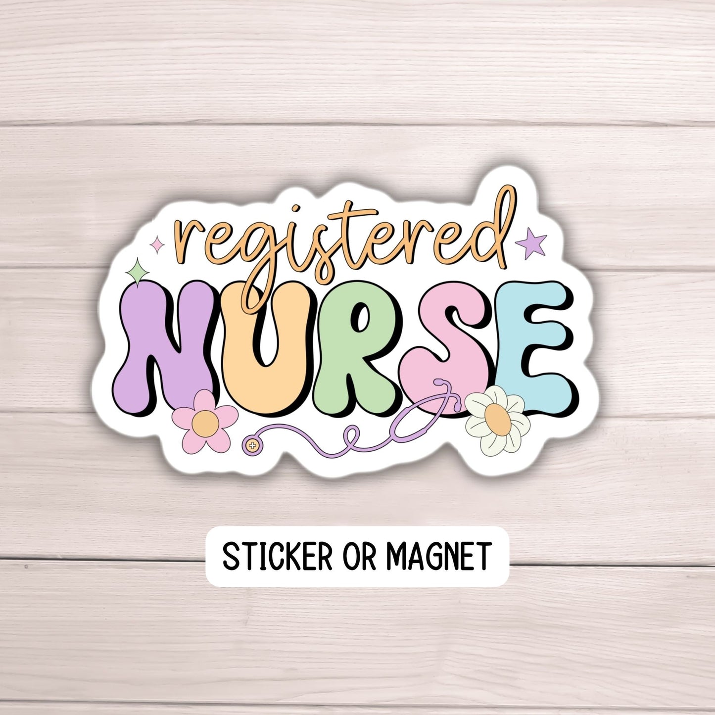 Registered Nurse sticker RN nurse gift nurse magnet healthcare worker water bottle nurse sticker Retro nurse sticker lap top decal
