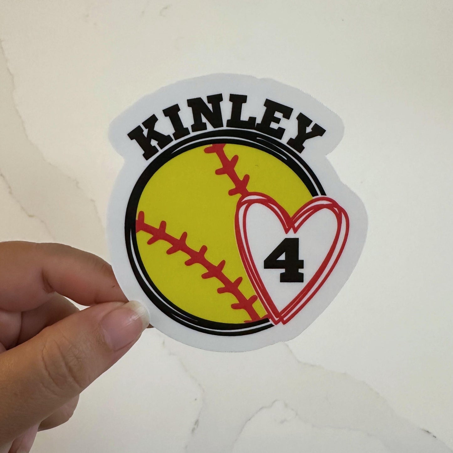 Softball Number sticker softballl team gifts softball team custom number personalized softball locker magnet softball helmet sticker gift