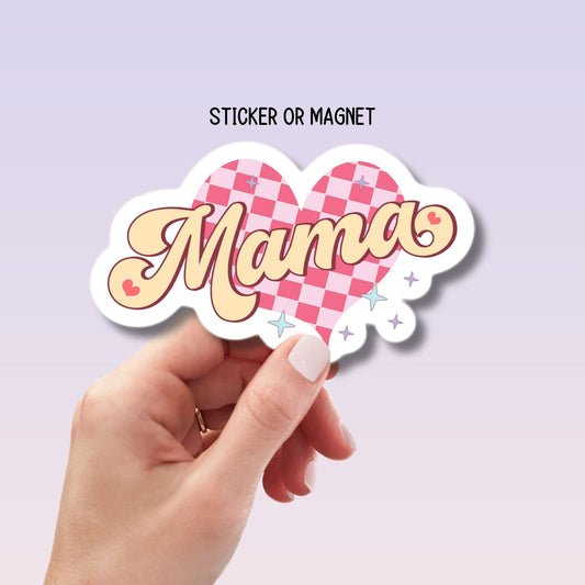Retro mama sticker, Retro mom gift, mama aesthetic sticker, Mama Sticker, Tumbler cup sticker, Gift for mama, Lap top sticker, waterbottle