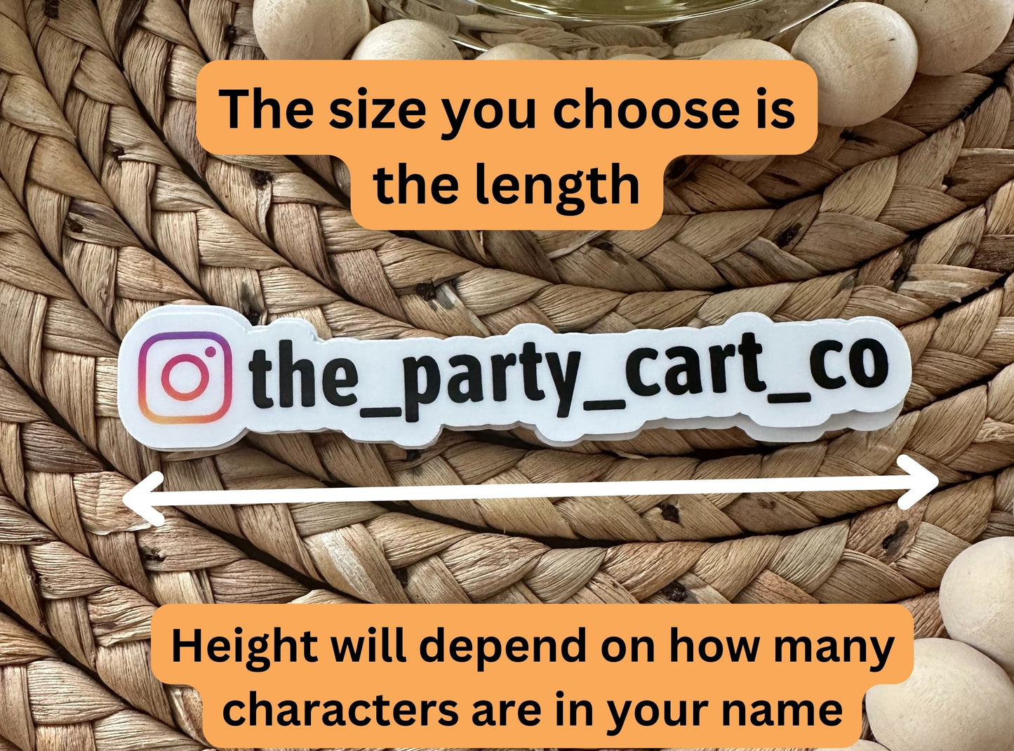 Instagram Name sticker, social media sticker, instagram sticker, user name sticker, personalized sticker, IG name, business sticker, logo