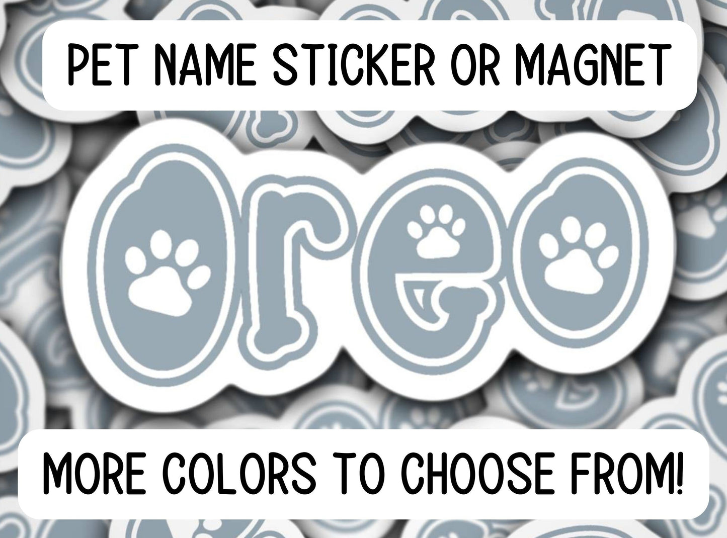 Custom pet Name Stickers, dog mom, cat mom, colorful stickers, water bottle sticker, best friend gift, cat name, dog name, pet owner gift