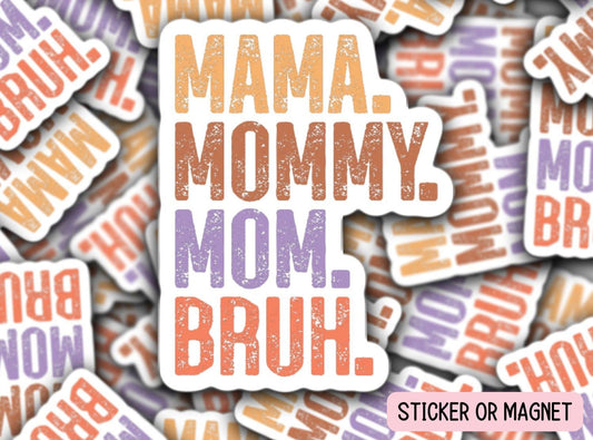 Mama Mommy mom sticker Mom Retro font Aesthetic sticker Mama Sticker Tumbler cup Gift for mom Lap top water bottle magnet Journal funny