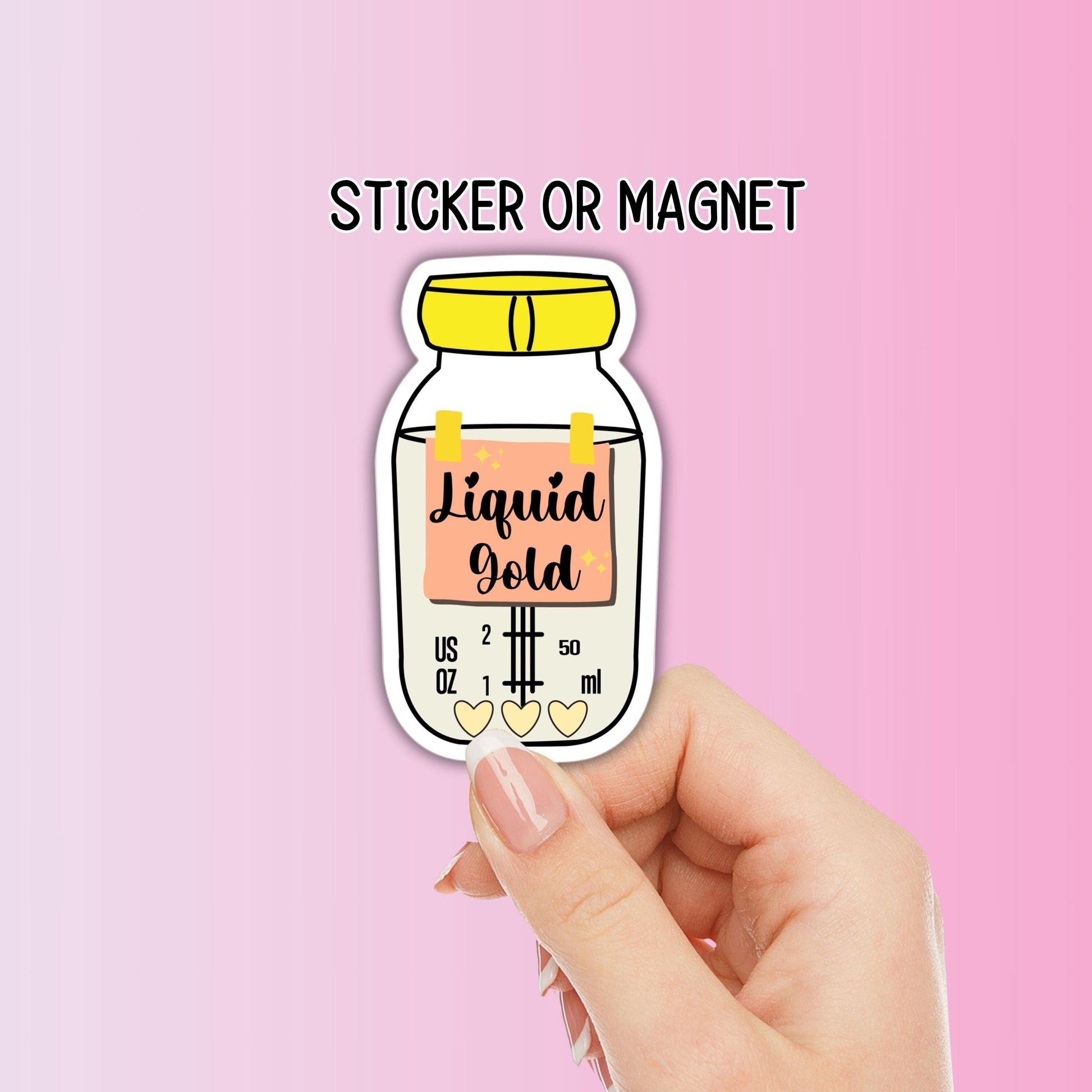 Liquid gold breastfeeding sticker magnet pumping mom breastmilk Breastfeeding Nursing Gift Lactation Consultant Breast pump bottle