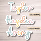 Water bottle name sticker Tumbler cup name sticker Retro font name Name sticker Personalized name  Daisy name Kids name sticker gift custom