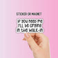 Server sticker If you need me ill be crying in the walk in restaurant server life employee Adult Funny work snarky punny sticker magnet anxiety water bottle hilarious gift lap top