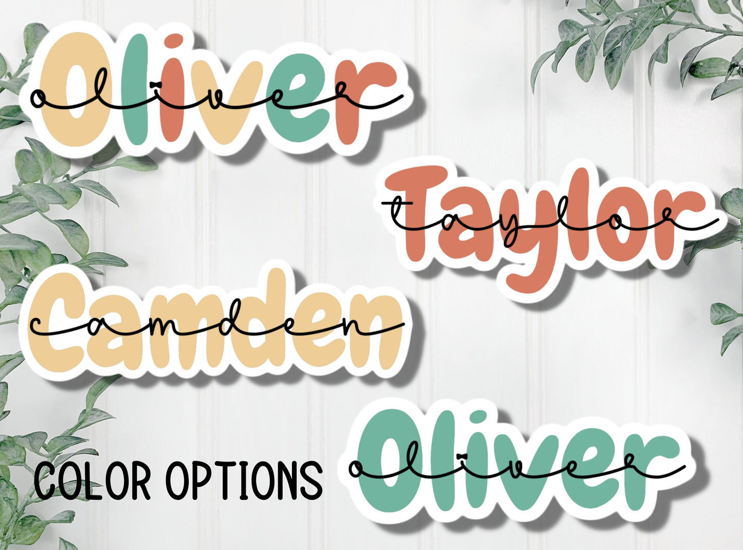 Personalized name sticker Custom Name Sticker aesthetic laptop decal Locker magnet kids name sticker lunch box sticker water bottle name