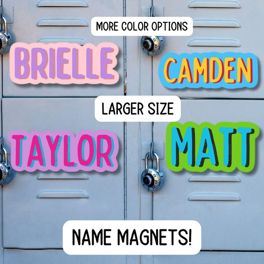 Locker magnet Custom name Magnet, personalized magnet, name magnet, fridge magnet, kids name magnet, locker decor, School locker magnet