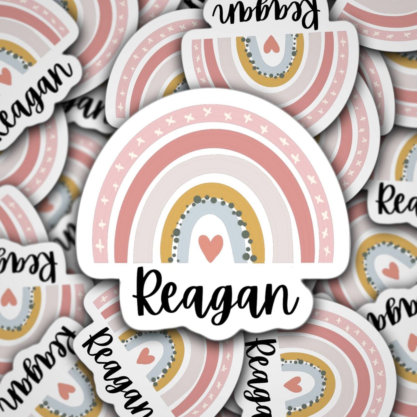 Boho Rainbow name sticker, Personalized name stickers, Custom Name Stickers, aesthetic stickers, best friend gift, kids name sticker, gift