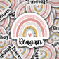 Boho Rainbow name sticker, Personalized name stickers, Custom Name Stickers, aesthetic stickers, best friend gift, kids name sticker, gift