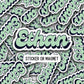 Retro Custom Name Personalized sticker kids name sticker school lunch box name water bottle name Retro font name locker magnet lap top