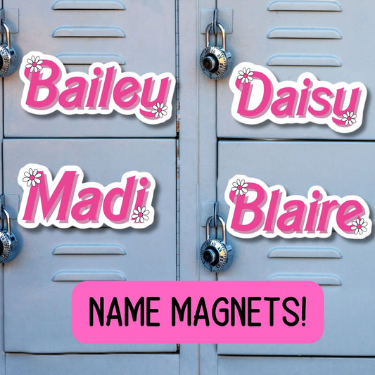 Locker name magnet, Custom name Magnet, personalized magnet, name magnet, locker magnet, fridge magnet, kids name magnet, locker decor,