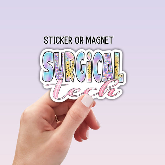 Surgical tech sticker CST Nurse sticker Nursing student RN gift healthcare nurse magnet Nurse gift water bottle nurse sticker surgery squad