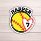 Softball Custom name Magnet Softball team Sports name personalized magnet locker magnet fridge magnet kids name magnet locker decor softball