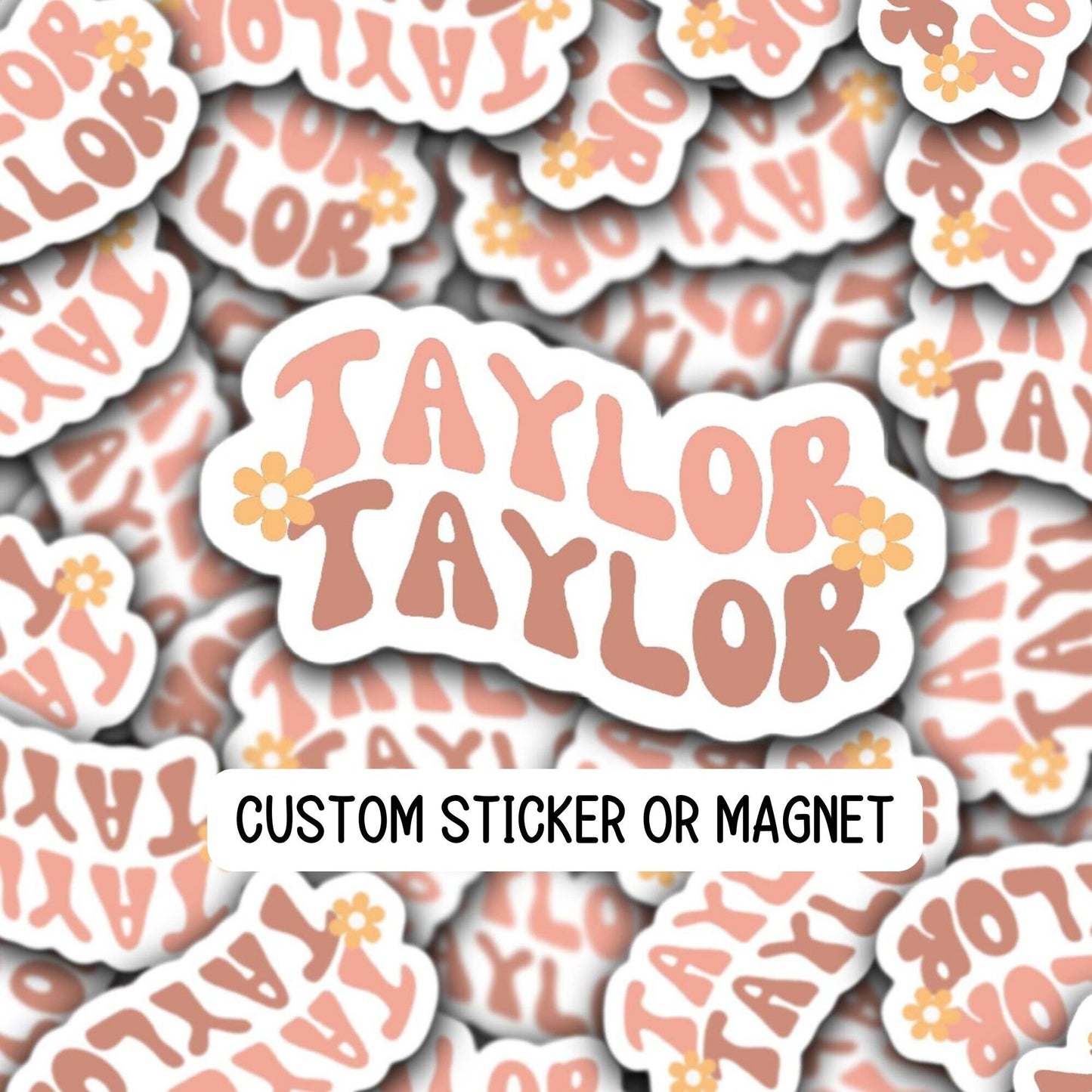 Kids name sticker Retro wavy name sticker Personalized name stickers Custom Name Sticker Aesthetic sticker Water bottle sticker Retro font