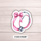 Coquette nurse sticker stethoscope pink bow Nursing student RN gift healthcare nurse magnet water bottle nurse sticker nurse sticker locker