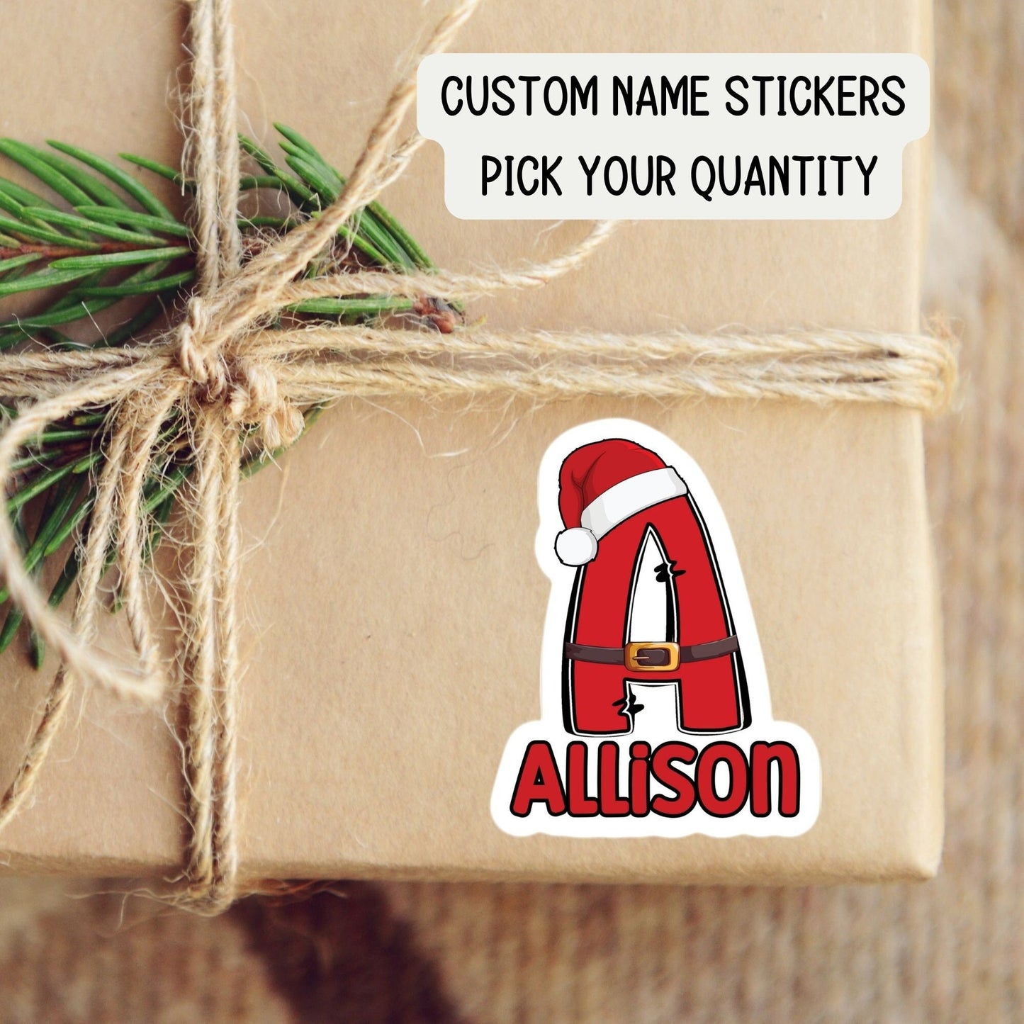 Gift labels Christmas Personalized Christmas Name Stickers Christmas name tags custom Christmas name sticker envelope seals Present Stickers