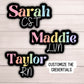Registered nurse Custom nurse name personalized nurse magnet sticker RN Retro font rainbow Name Personalized healthcare LVN CNA name gift