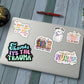 Thanks It’s The Trauma Sticker holographic adult retro wavy Mental Health anxiety introvert gift Therapy lap top waterproof water bottle