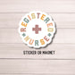 Nurse sticker, RN LVN CNA, nurse gift, nurse magnet, Nurse gift, water bottle nurse sticker, Retro nurse sticker, lap top, nurse magnet