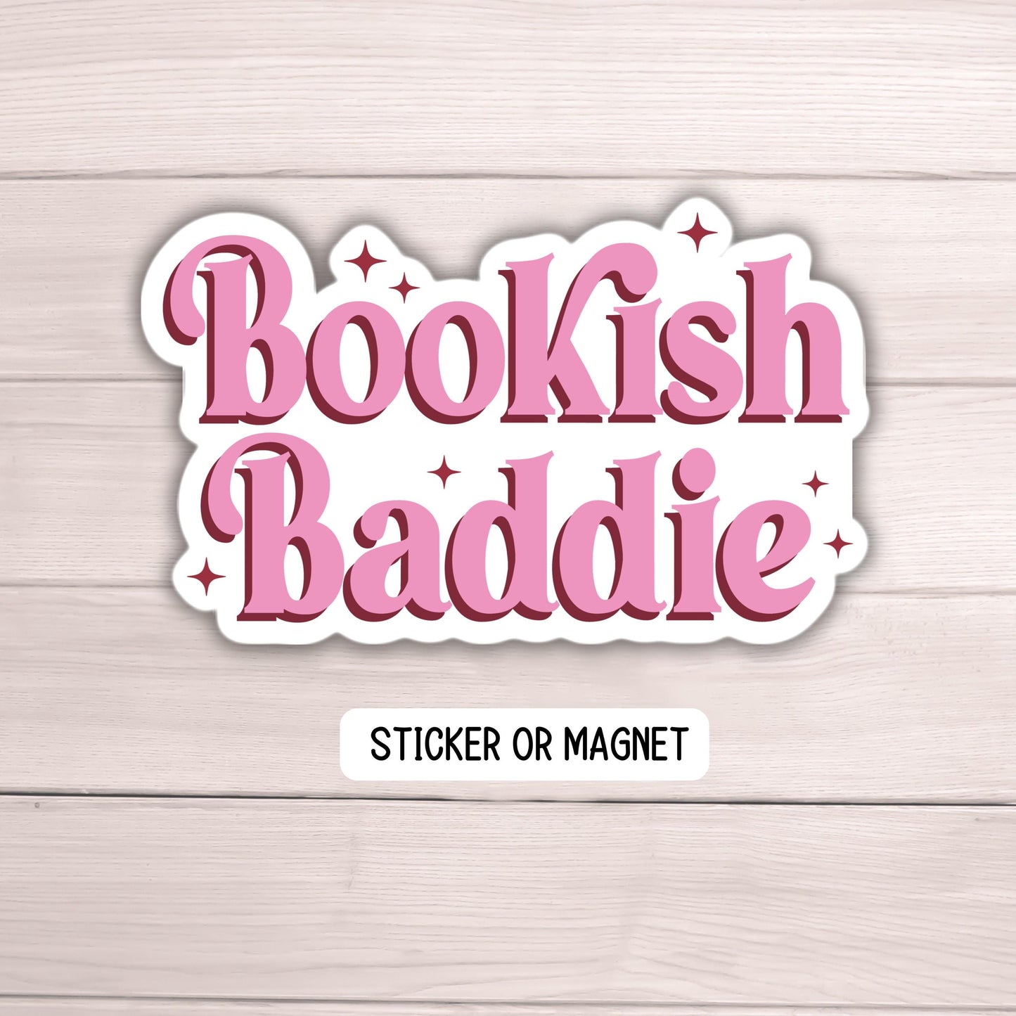 Bookish baddie book lover sticker book club read books e reader retro book sticker lap top magnet Smut Booktok Gift For Readers water bottle