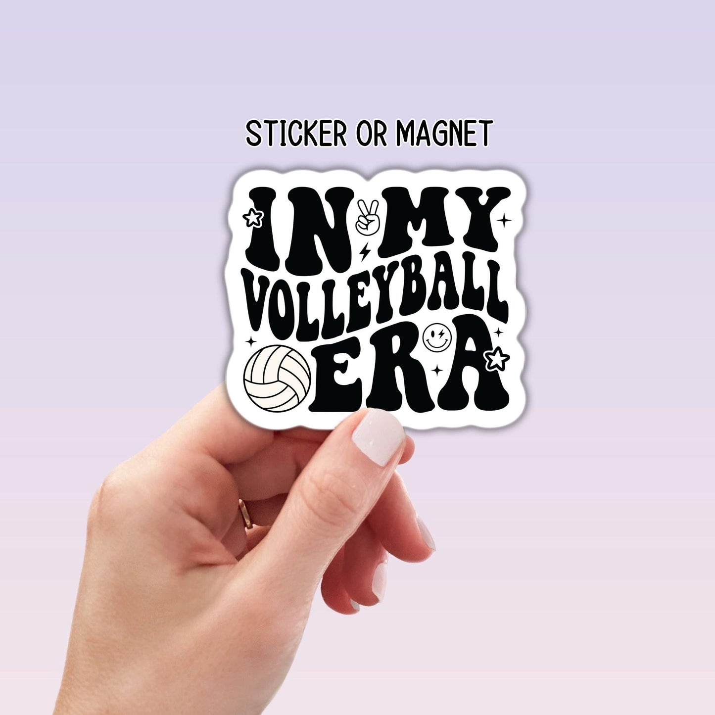 In my Volleyball era sports Volley ball Era sticker water bottle notebook Magnet fridge Tumbler cup gift sticker volleyball team