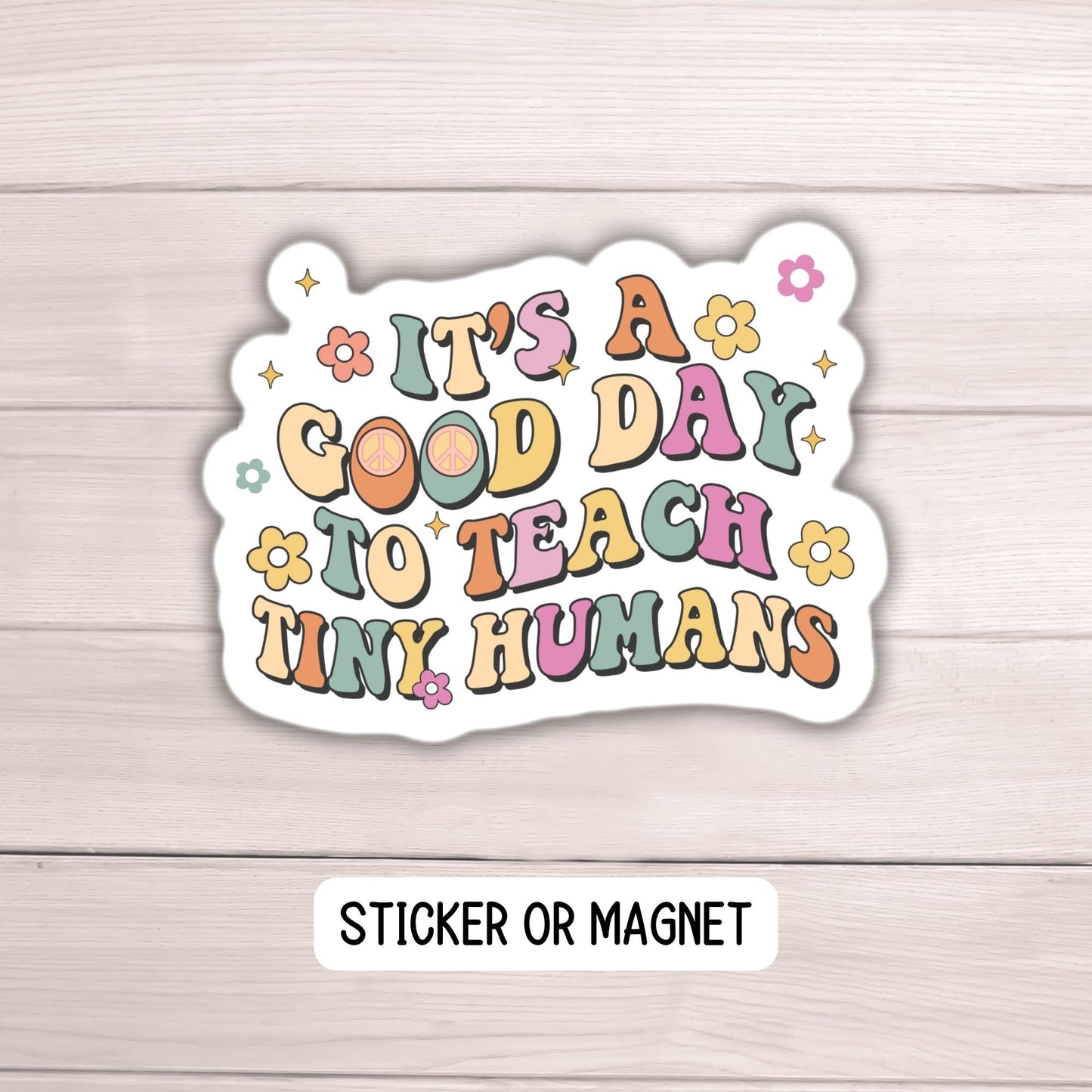 RetroTeacher sticker magnet teacher appreciation Teacher gift retro gift cute teacher magnet lap top pre school notebook back to school