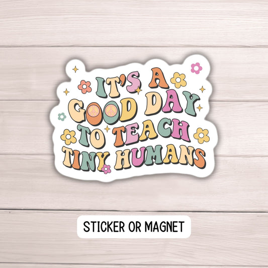 RetroTeacher sticker magnet teacher appreciation Teacher gift retro gift cute teacher magnet lap top pre school notebook back to school