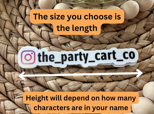 Custom Instagram sticker magnet user name influencer name social media Instagram username personalized IG business logo handle channel