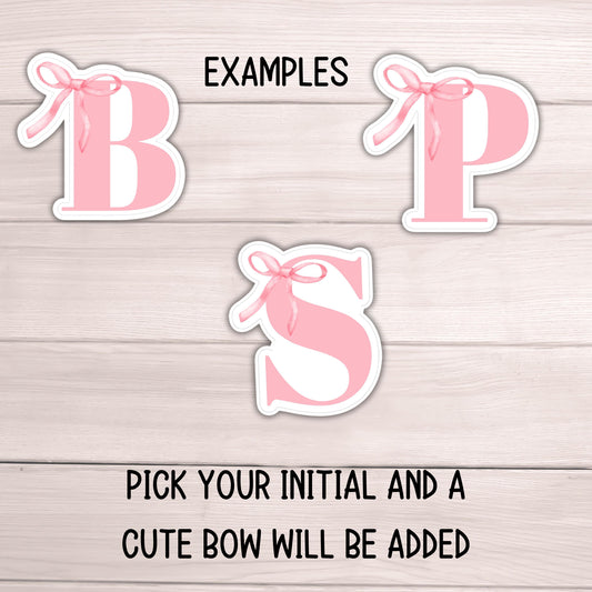 Monogram letter Pink Coquette Ribbon Bow School locker magnet Custom name Magnet personalized name locker magnet fridge magnet kids decor
