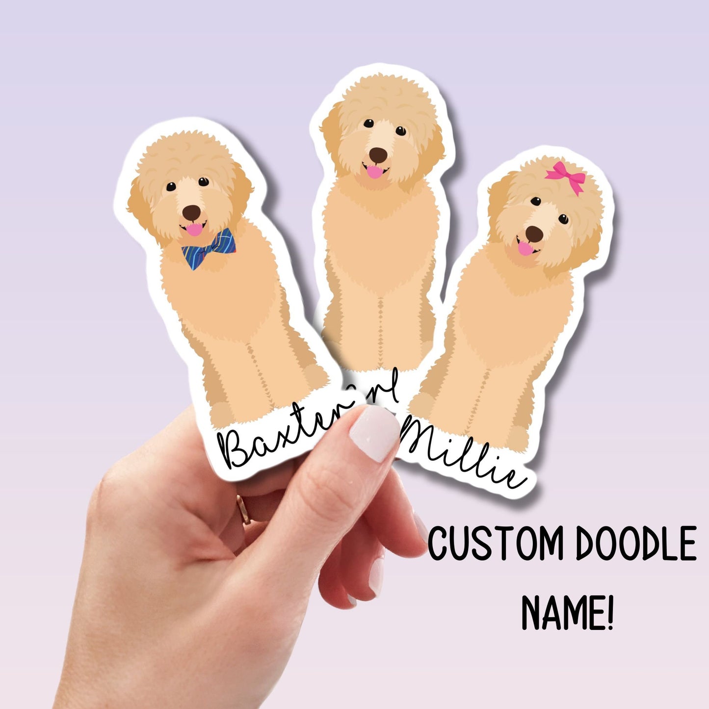 Golden Doodle name Sticker Pet sticker Doodle sticker Goldendoodle Sticker Custom pet sticker Dog food sticker Doodle mom dog gift magnet