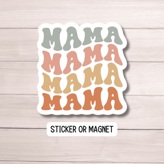 Retro mama sticker Retro mom gift mama Mom Mother sticker Mama Sticker Tumbler cup sticker Gift for mama Lap top sticker water bottle Decal
