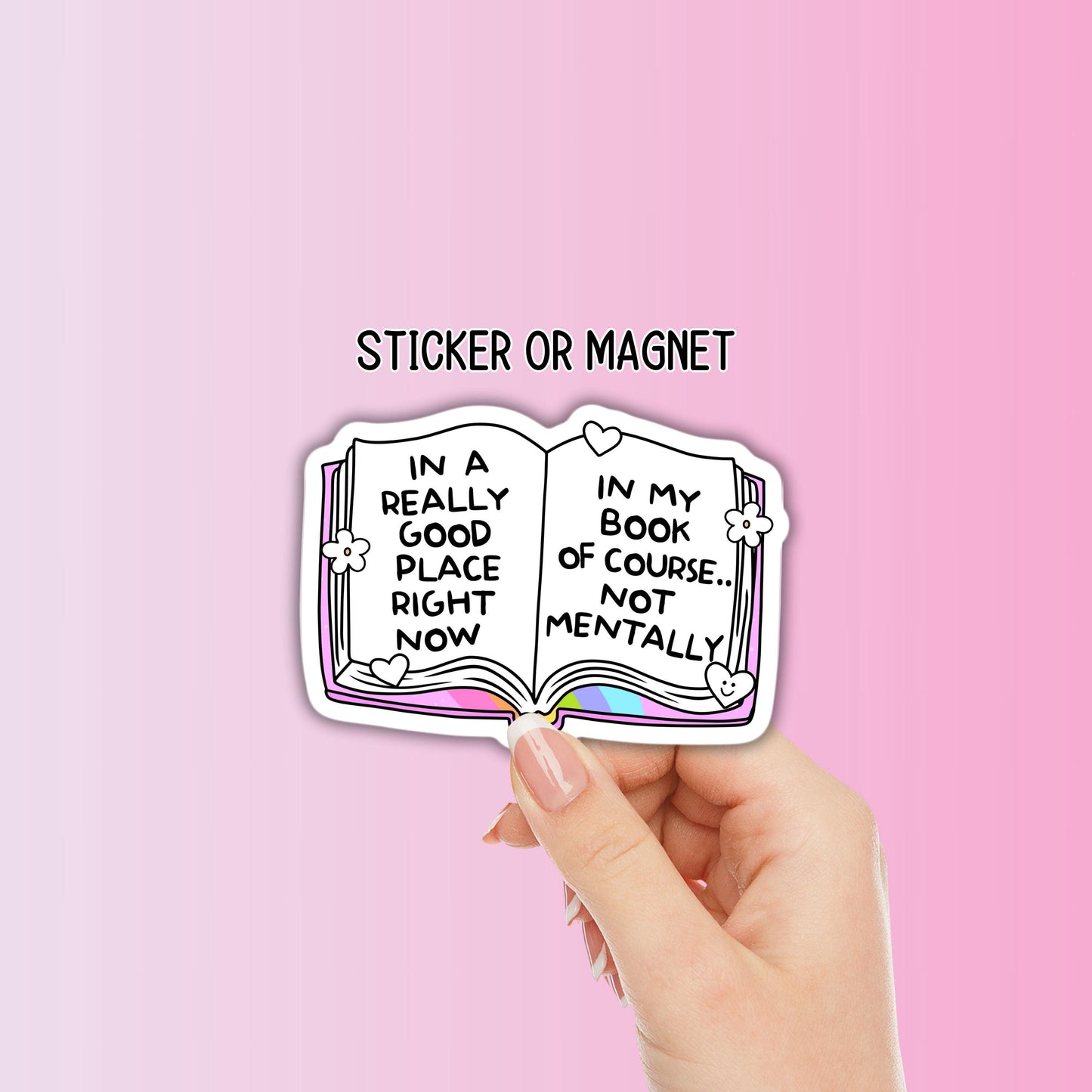 Book lover sticker Booktok sticker introvert mental health retro magnet Smut Bookish Romance Book gift Decal Book club Dark romance club