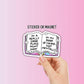 Book lover sticker Booktok sticker introvert mental health retro magnet Smut Bookish Romance Book gift Decal Book club Dark romance club