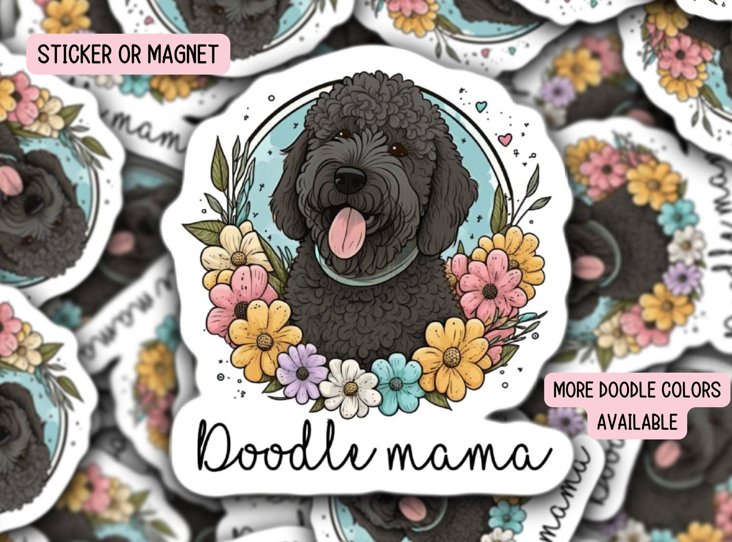 Doodle Sticker Black Doodle Goldendoodle Sticker Labradoodle Sticker Bernedoodle Sticker Doodle mom Dog mom Dog lover gift water bottle Pet