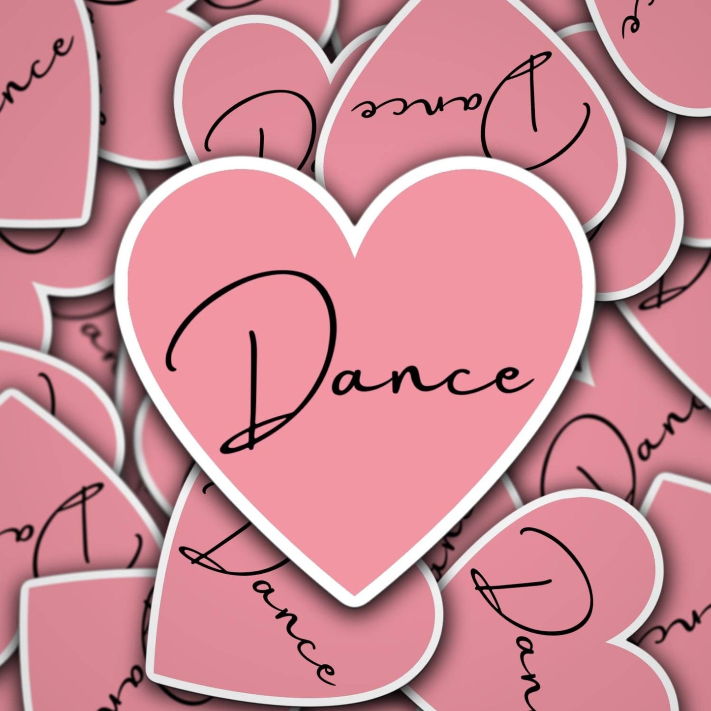 Dance heart sticker, I love dance magnet, dancer sticker, dance life, ballet, ballerina, dance mom, dance teacher gift, locker magnet