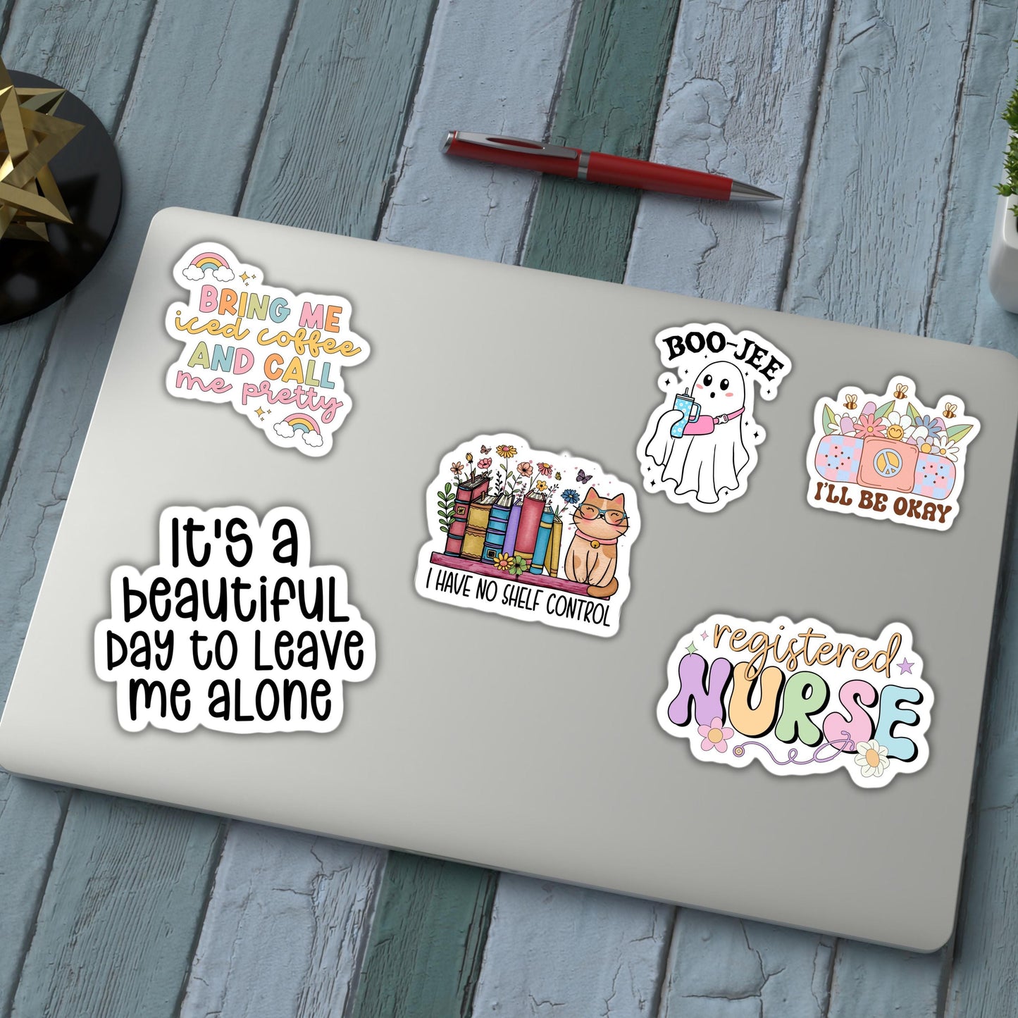 Adult Funny snarky meme sticker magnet Leave me alone sarcastic quote work employee water bottle notebook hilarious gift lap top decal