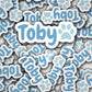 Custom pet name sticker personalized pet sticker dog name sticker cat name label magnet dog mom gift paw print cat mom pet food label