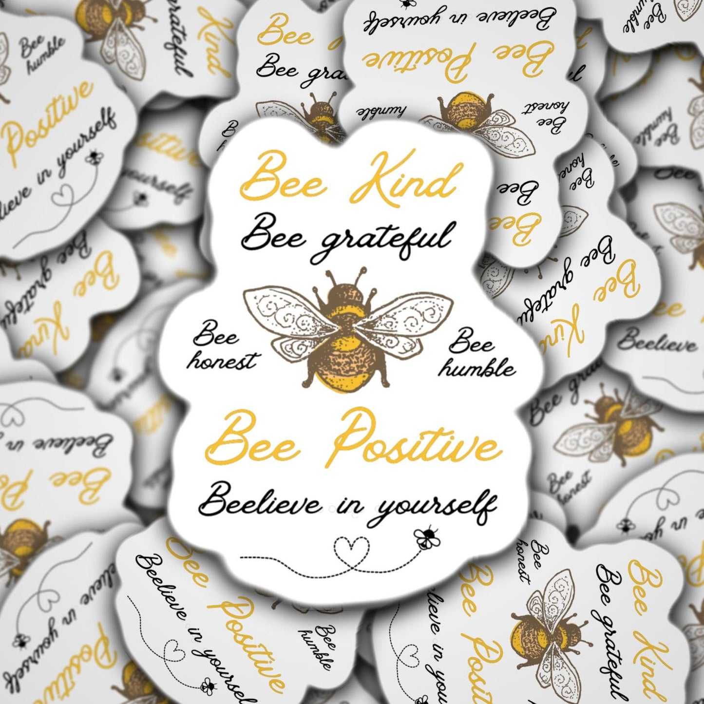 Cute bee sticker, motivational sticker, bee kind sticker, bee humble sticker, positive sticker, bee sticker sticker, sticker for tumbler