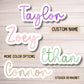 Kids name sticker Custom name sticker Personalized Name Sticker Name magnet Water bottle sticker Tumbler  cup sticker rainbow letters script