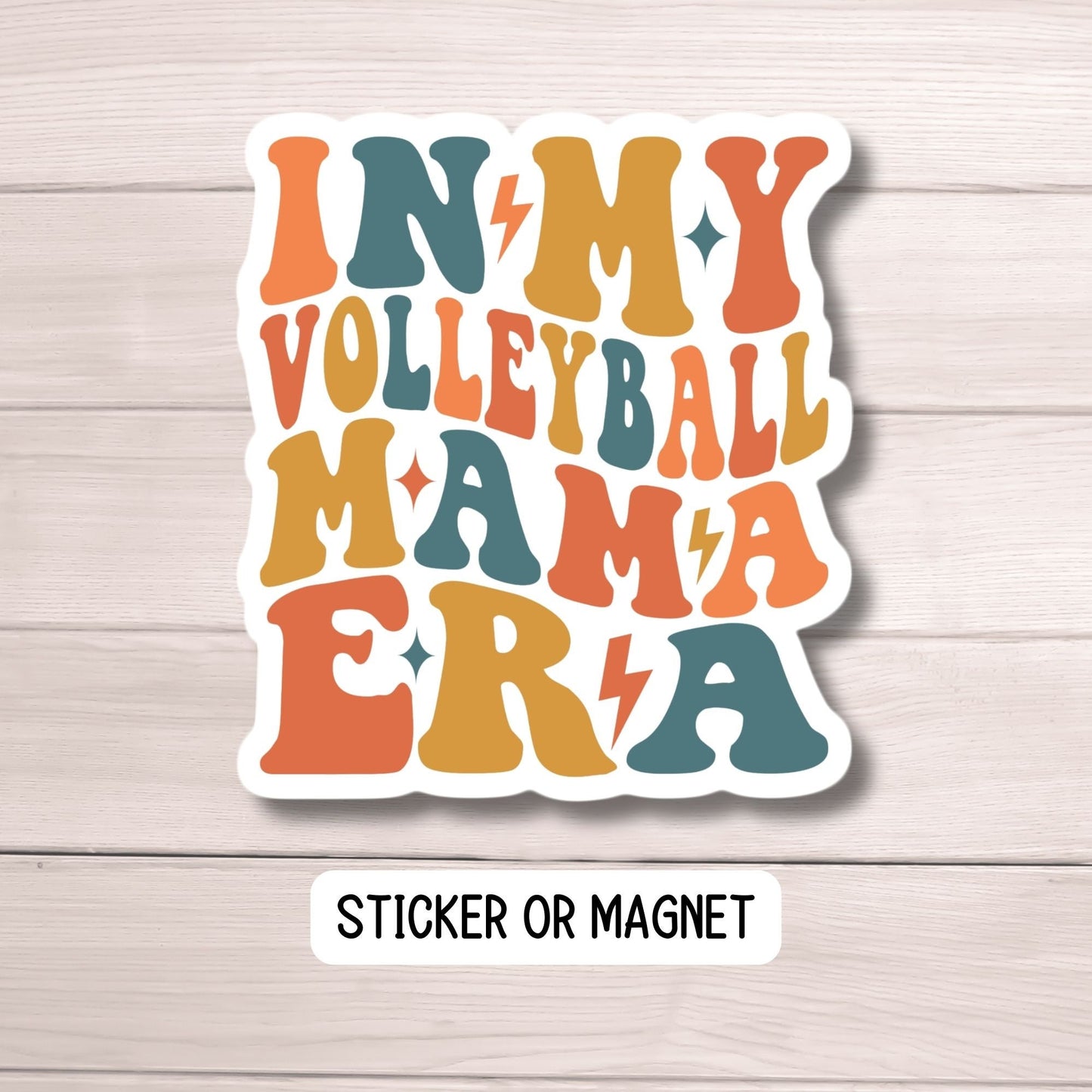 In my Volleyball mom era sports Volley ball Era sticker water bottle notebook Magnet fridge Tumbler cup gift mama sticker volleyball team