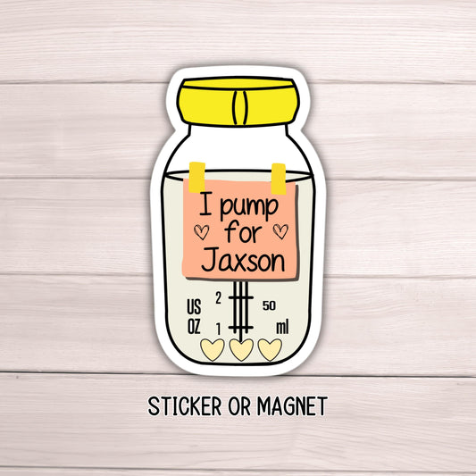 Custom breastfeeding sticker magnet pumping mom liquid gold breastmilk Breastfeeding Nursing Gift Lactation Consultant Breast pump bottle