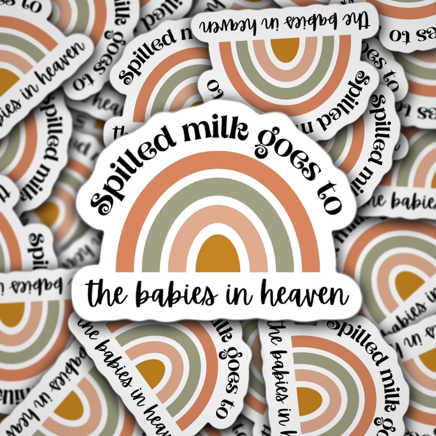 Spilled milk goes to babies in heaven sticker, breastfeeding sticker, breastmilk, liquid gold, cry over spilled milk, new mom gift, tumbler