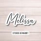 Water bottle name sticker name decal Script font name minimalist Name sticker Personalized Magnet custom Kids name sticker gift tumbler