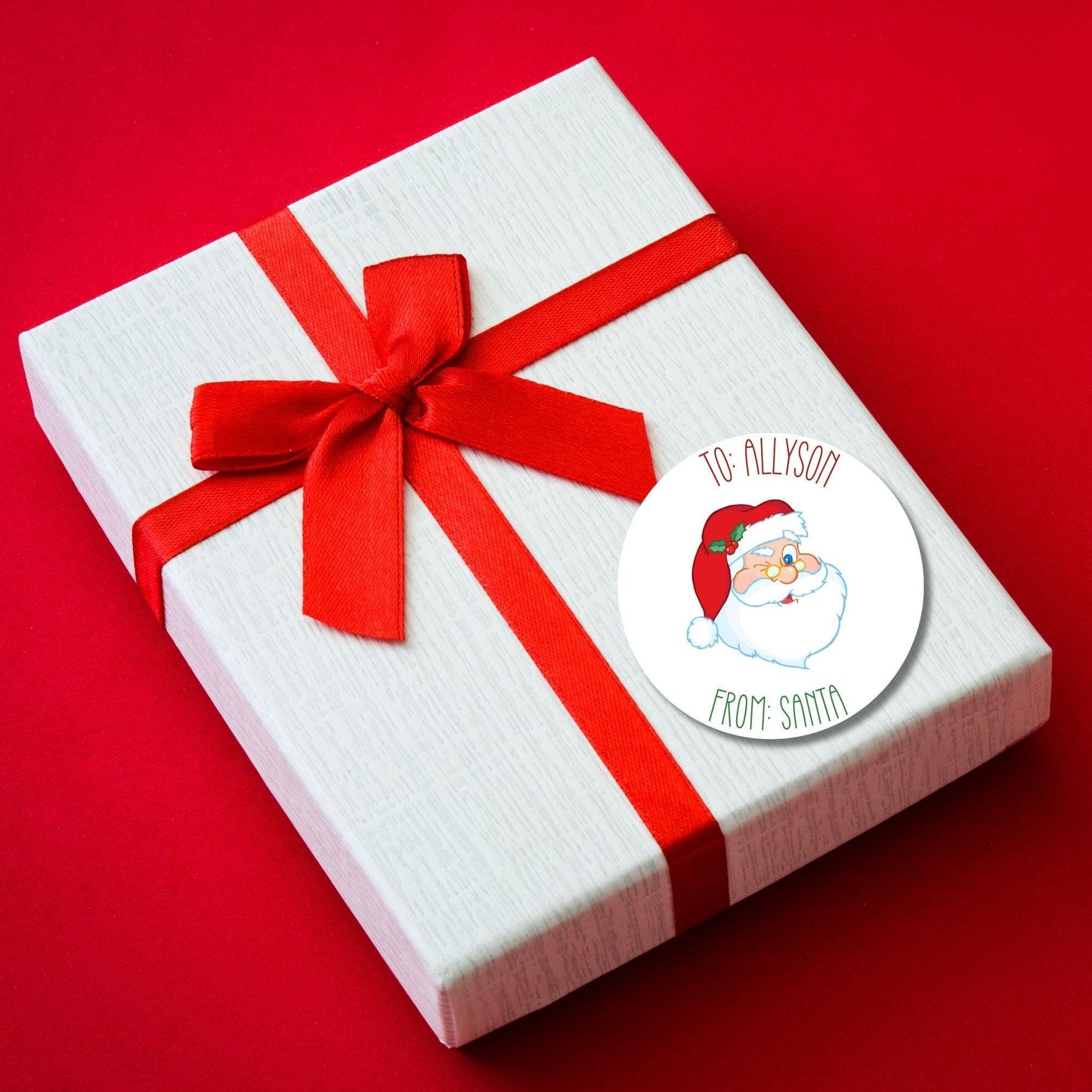 Personalized from Santa sticker Custom to kids Santa Claus Gift labels Christmas Name Stickers Christmas name tags name Present