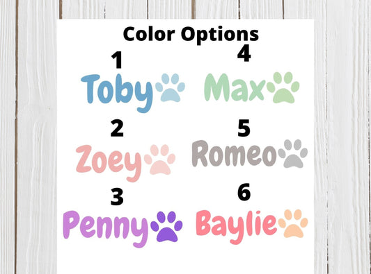 Custom pet name sticker personalized pet sticker dog name sticker cat name label magnet dog mom gift paw print cat mom pet food label
