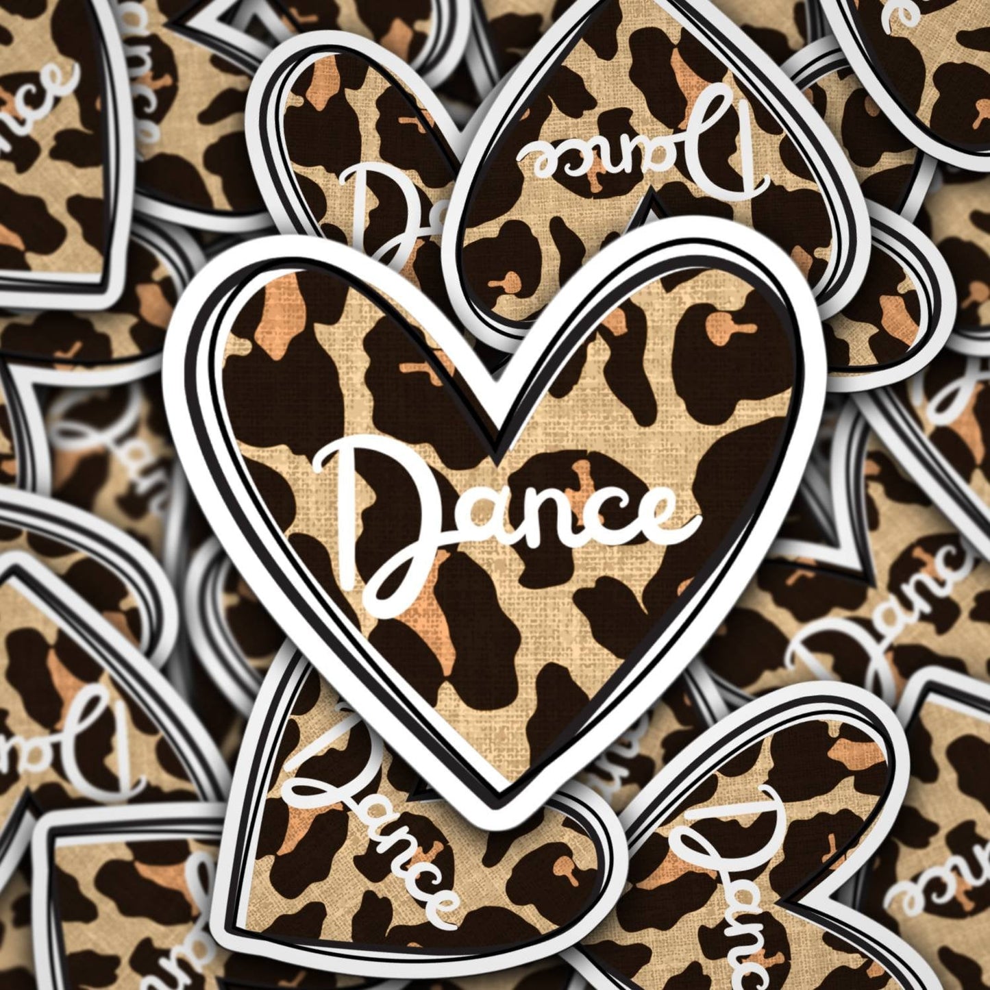 Leopard dance sticker, cheetah heart, dancer sticker, love dance magnet, dance life, dance mom sticker, water bottle, dance teacher gift